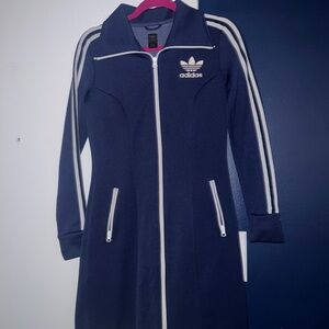 Adidas Women's Navy Dress with White Stripes